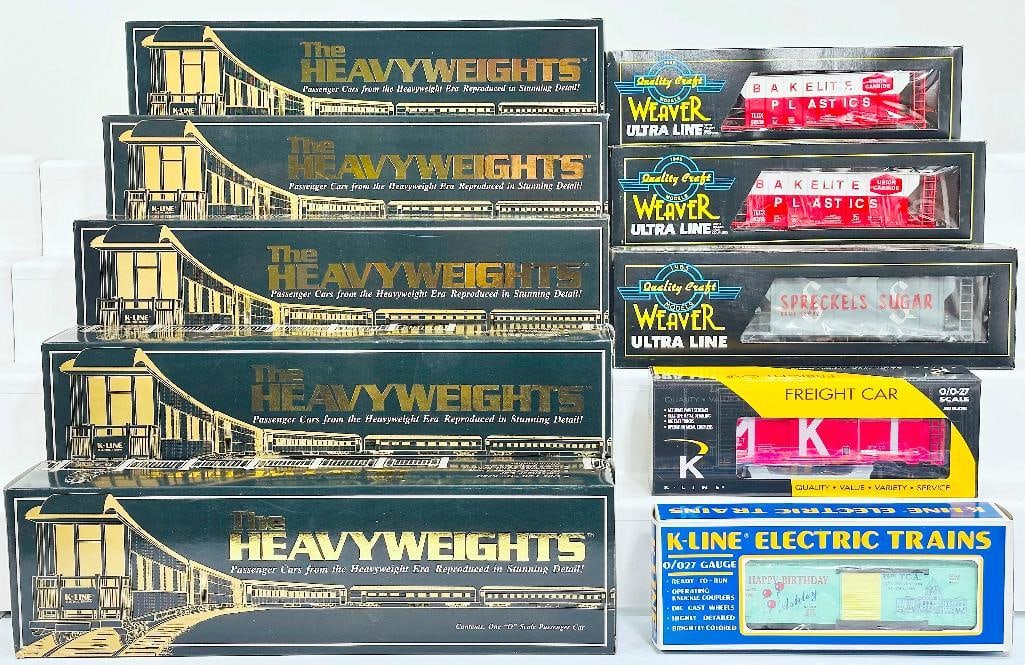 K-Line Modern O Gauge Five (5) Assorted Heavyweight Passenger Cars Boxed (1 of 6)