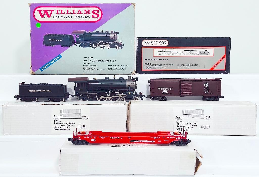 Williams Modern O Gauge Brass Box Car Crown Edition Boxed/PRRE 6s 4 - 4 - 2 Locomotive and Tender (1 of 8)