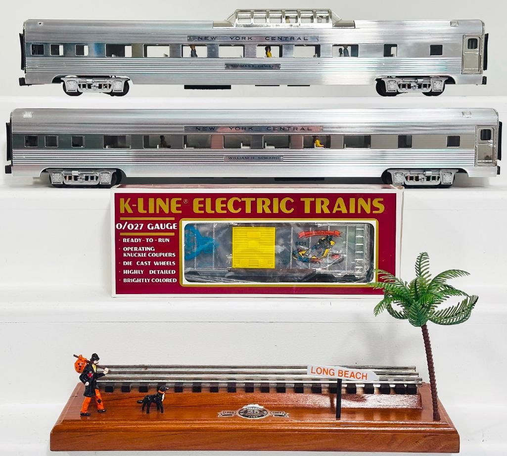 K-Line Modern O Gauge NYC Vista Dome Car and Pullman Car/TTOS Southern Division 25th Ann. Box Car (1 of 10)