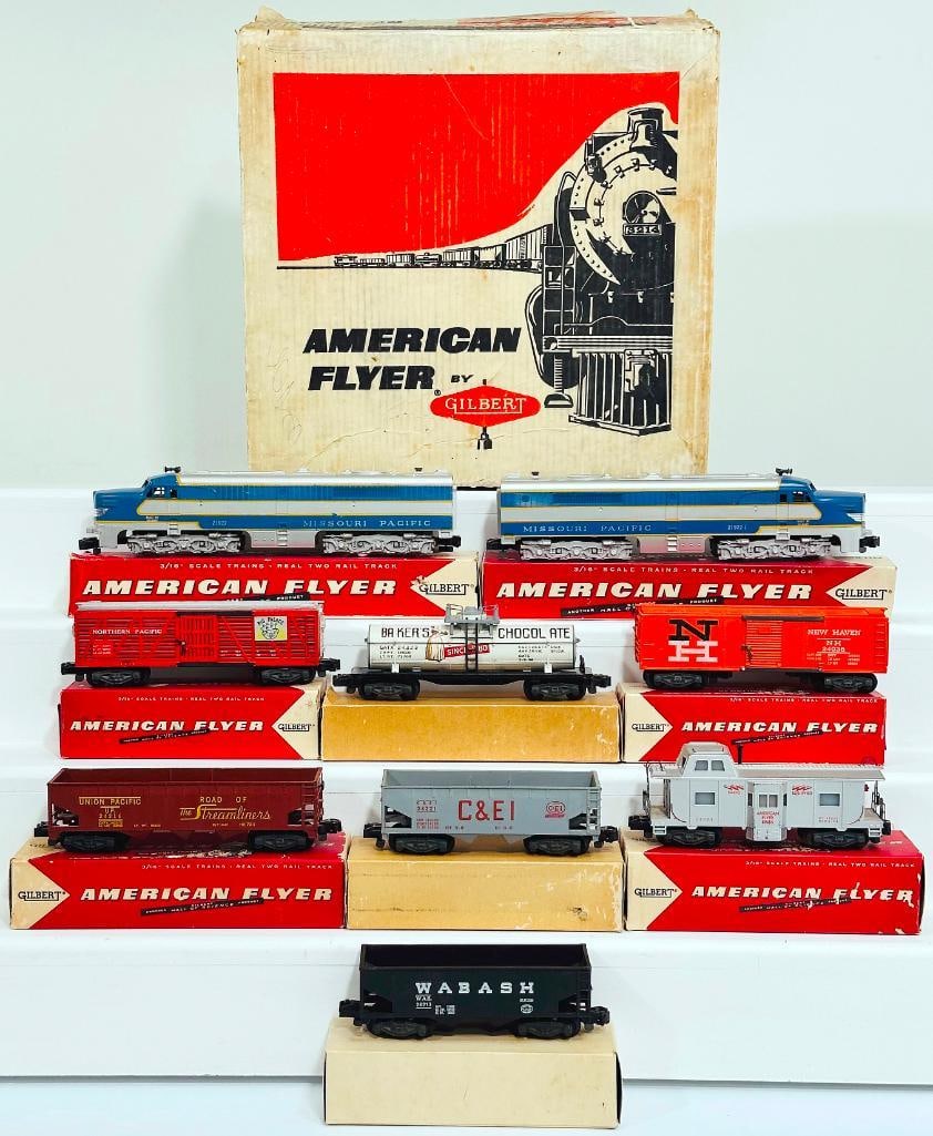 American Flyer Postwar S Gauge Set No. 20540 Missouri Pacific Freight Set Boxed (1 of 8)