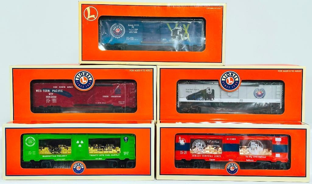 Lionel Modern O Gauge Five (5) Assorted Freight Cars Boxed (1 of 5)