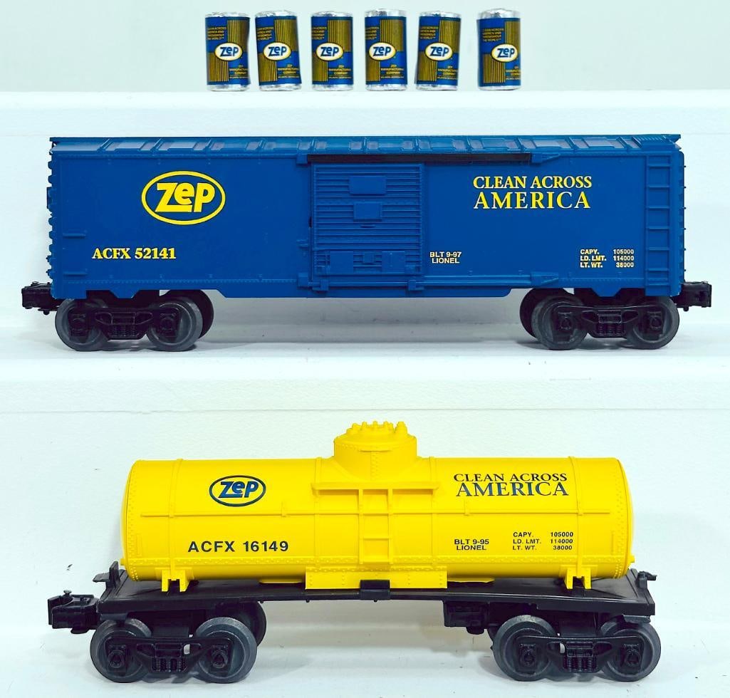 Lionel Modern O Gauge ZEP Box Car and ZEP Tank Car (1 of 7)