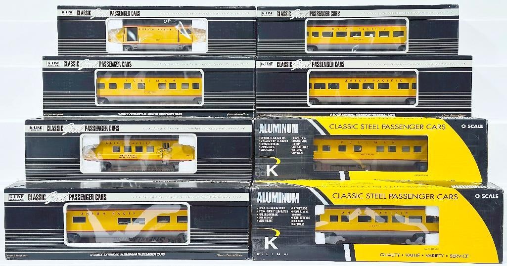 K-Line Modern O Gauge Eight (8) Assorted Union Pacific Passenger Cars Boxed (1 of 5)