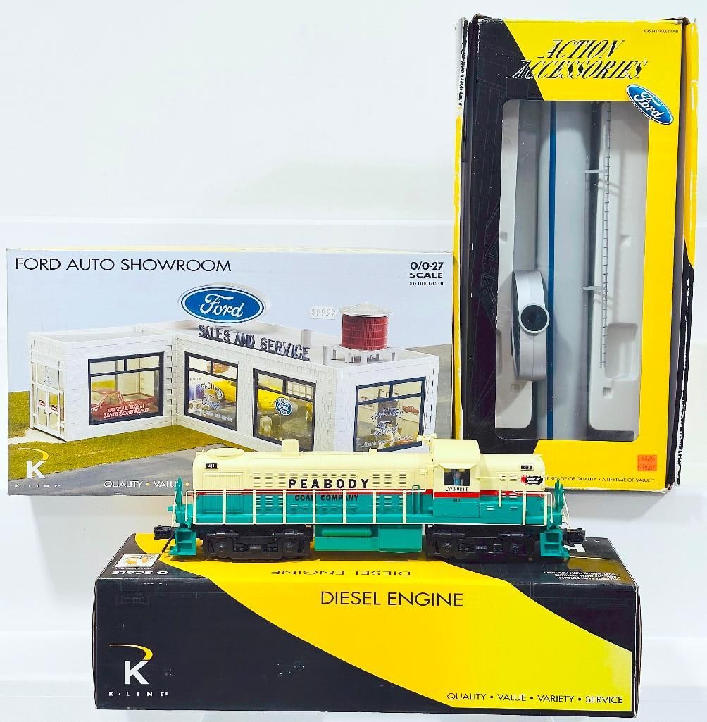 K-Line Modern O Gauge Peabody Coal Co. RS –3 Diesel/Ford Rotating Sign Tower for Auto Showroom (1 of 10)