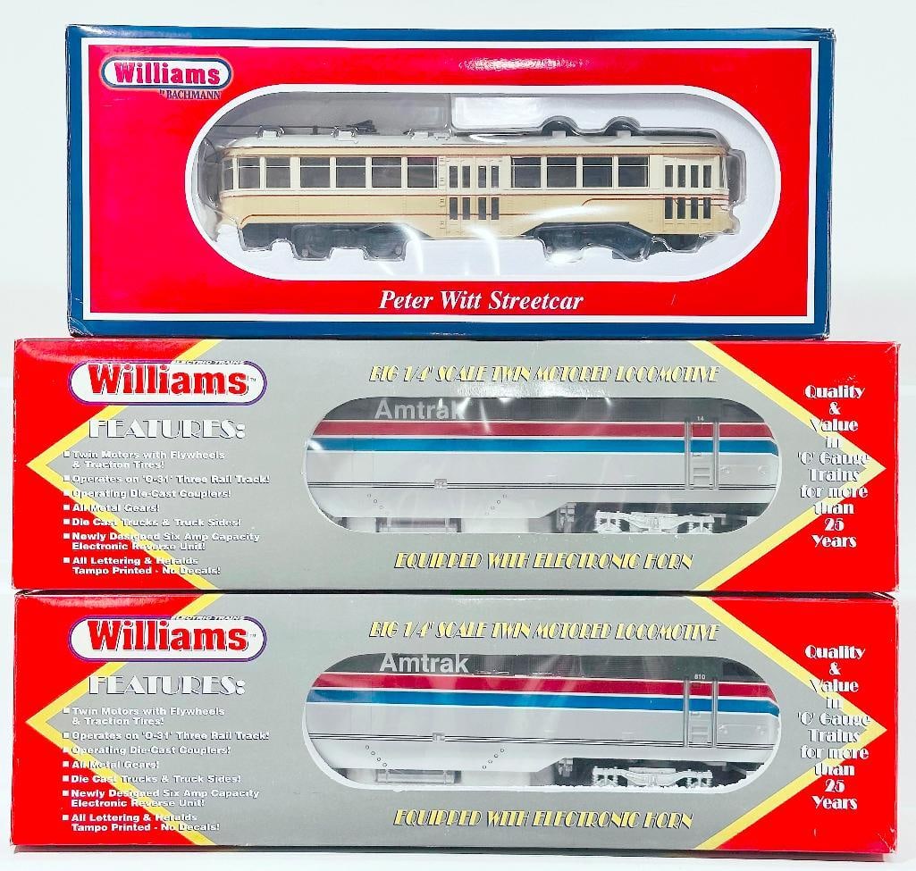 Williams Modern O Gauge Gen 14 Amtrak Genesis Power with Horn and Gen 810 Amtrak Genesis Dummy ME (1 of 2)