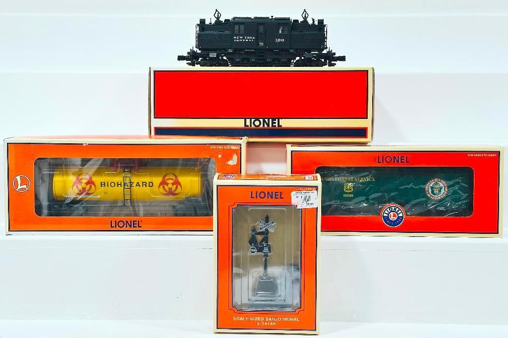 Lionel Modern O Gauge Odyssey New York Central S?1 Electric Locomotive Boxed/2 Assorted Freight Cars (1 of 8)