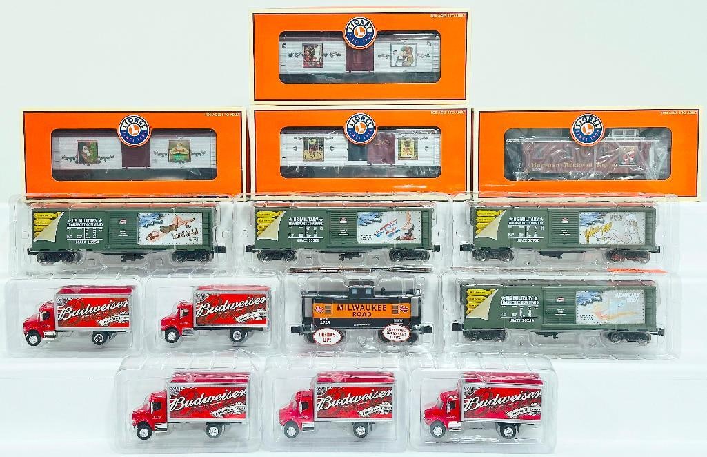 Lionel Modern O Gauge Norman Rockwell Reefer Boxed X3 and Norman Rockwell STD O Caboose Boxed (1 of 6)