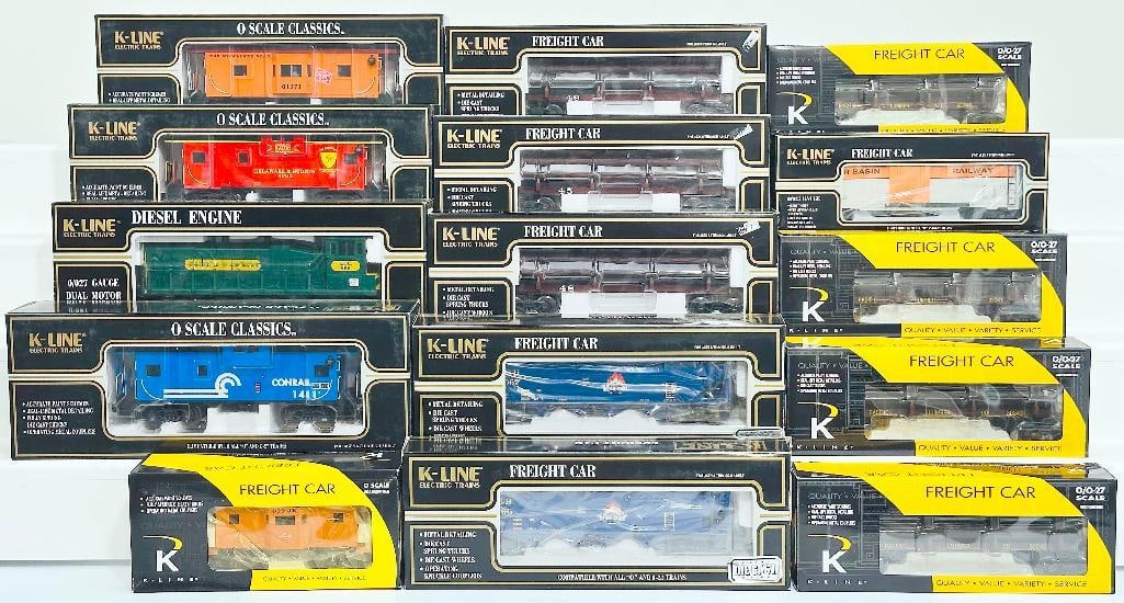 K-Line Modern O Gauge Fifteen (15) Assorted Freight Cars Boxed (1 of 6)