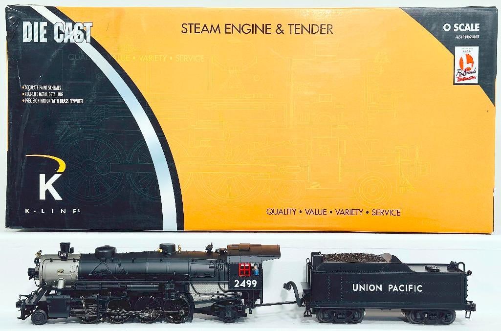 K-Line Modern O Gauge Union Pacific 2 - 8 - 2 Mikado Locomotive and Tender Boxed (1 of 8)