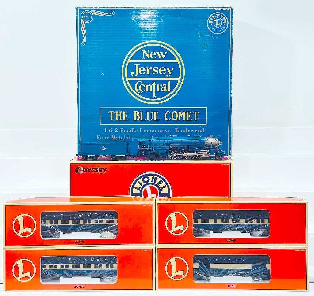 Lionel Modern O Gauge Odyssey Blue Comet New Jersey Central Passenger Set #6 - 21787 Boxed (1 of 9)