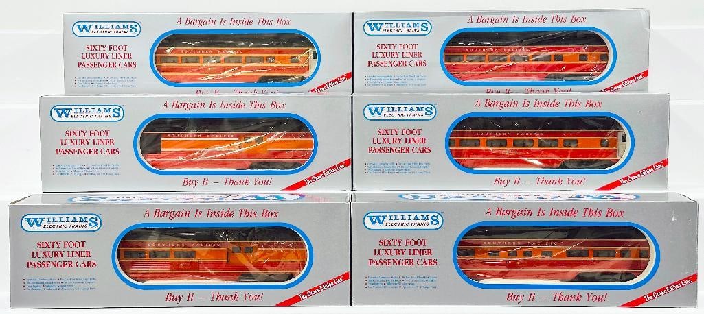 Williams Modern O Gauge Six Assorted Southern Pacific Daylight 60 Foot Luxury Liner Passenger Cars (1 of 5)