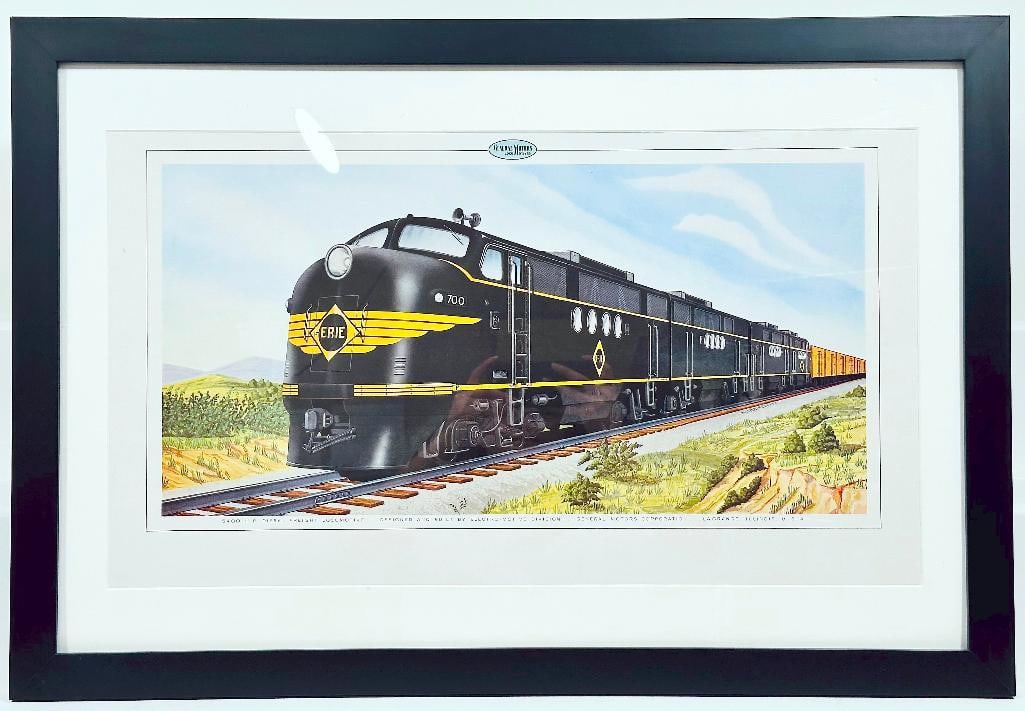 General Motors 5400 HP Diesel Locomotive Erie Lackawanna Framed (1 of 2)