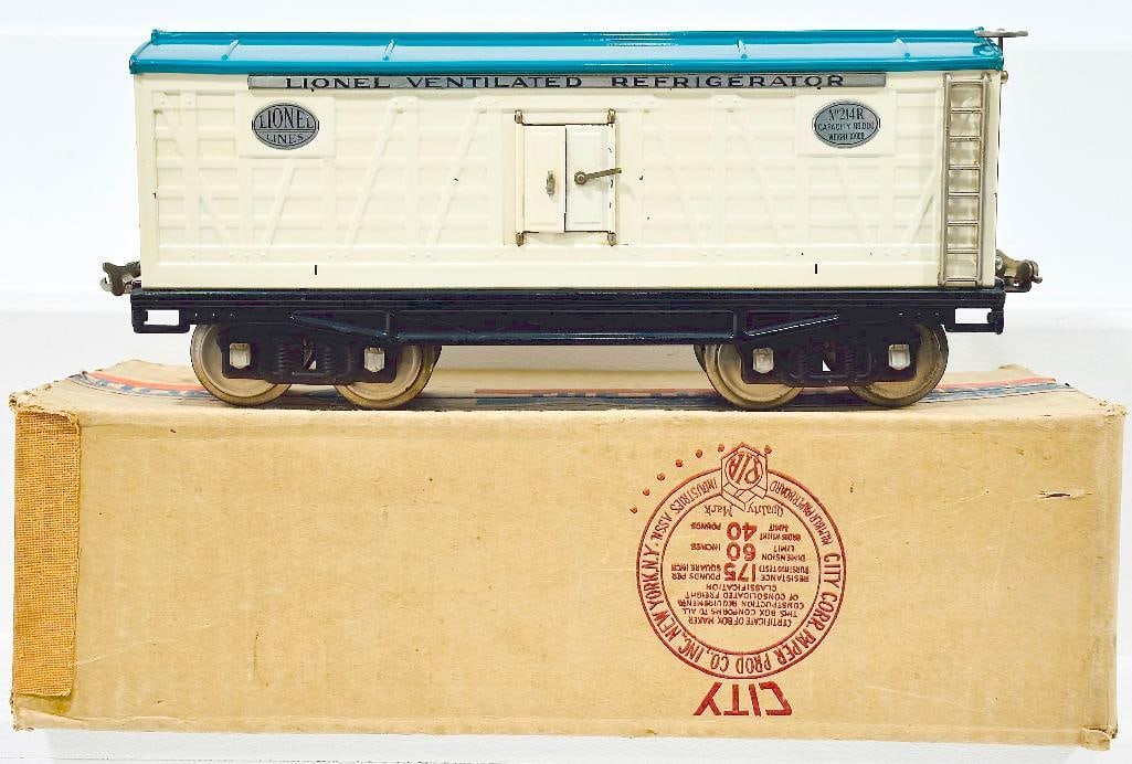 Lionel Prewar Standard Gauge 214R All Nickel Refrigerator Car Boxed (1 of 8)