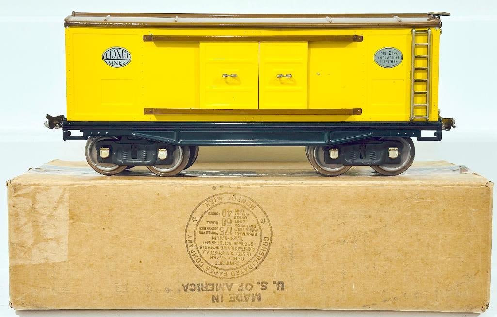 Lionel Prewar Standard Gauge 214 All Nickel Automobile Furniture Car Boxed (1 of 8)