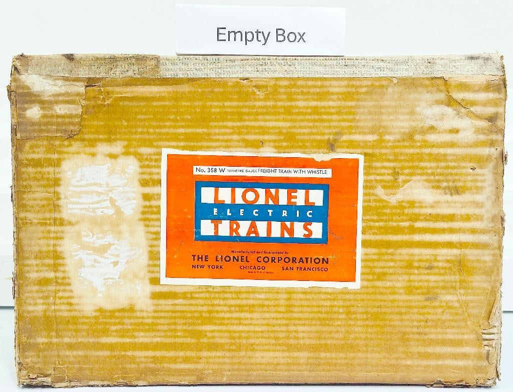 Lionel Prewar Standard Gauge 358W Set Box Only (1 of 6)