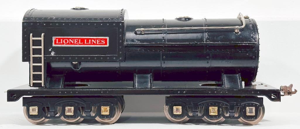 Lionel Prewar Standard Gauge 400T Black Tender with nickel and copper trim (1 of 6)