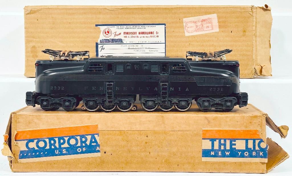 Lionel Postwar O Gauge 2332 Black GG1 5 Stripe Boxed (1 of 8)