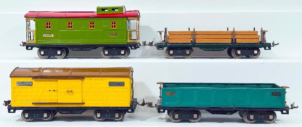 Lionel Prewar Standard Gauge 511 - 517 - 514 - 512 Freight Cars (1 of 6)