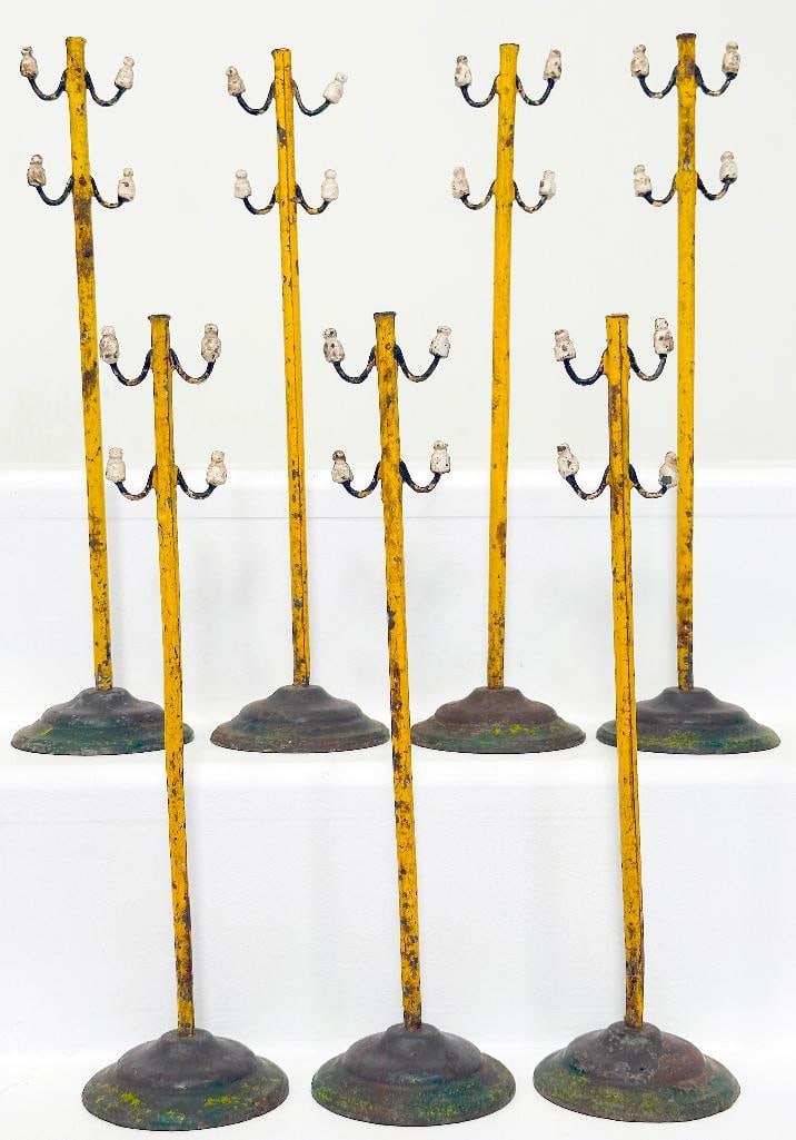 Marklin Prewar #1 Gauge Seven (7) Assorted Telegraph Poles (1 of 3)