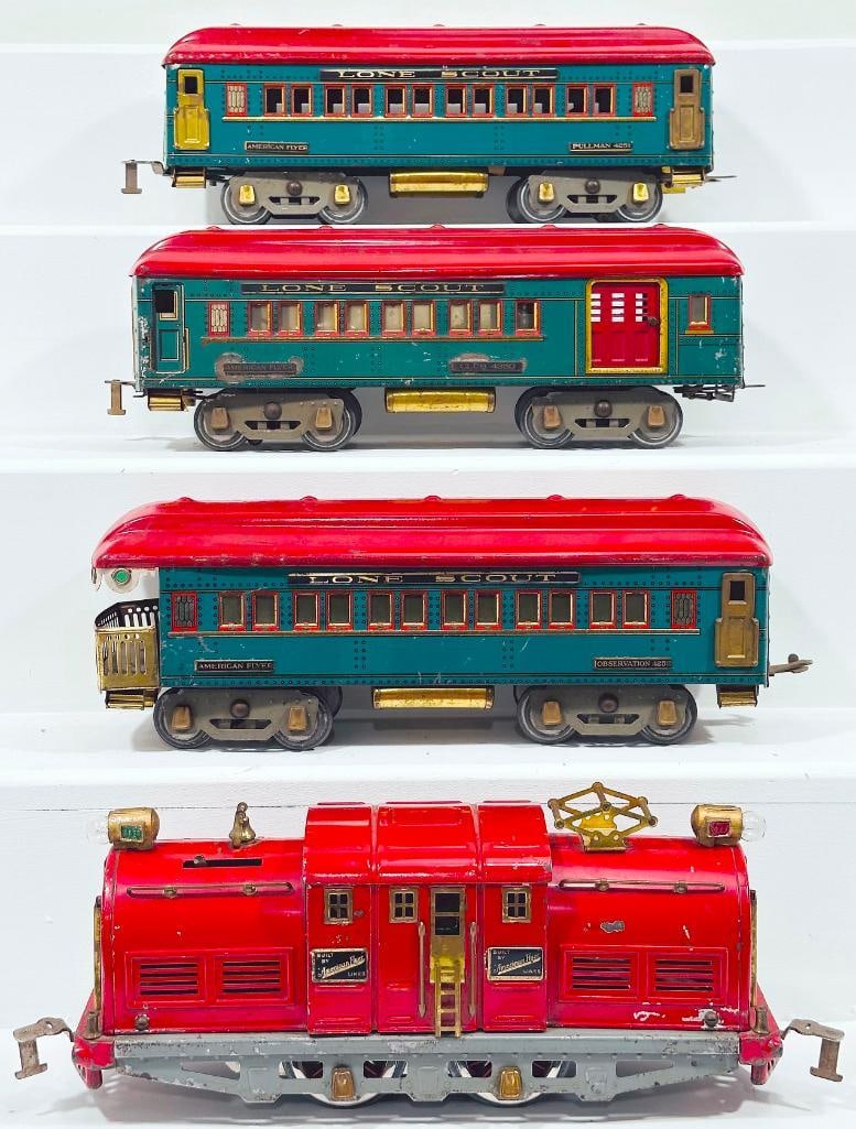 American Flyer Prewar Wide Gauge 4683 Electric Locomotive/Lone Scout 4252 Observation Car?Lone Scout (1 of 6)