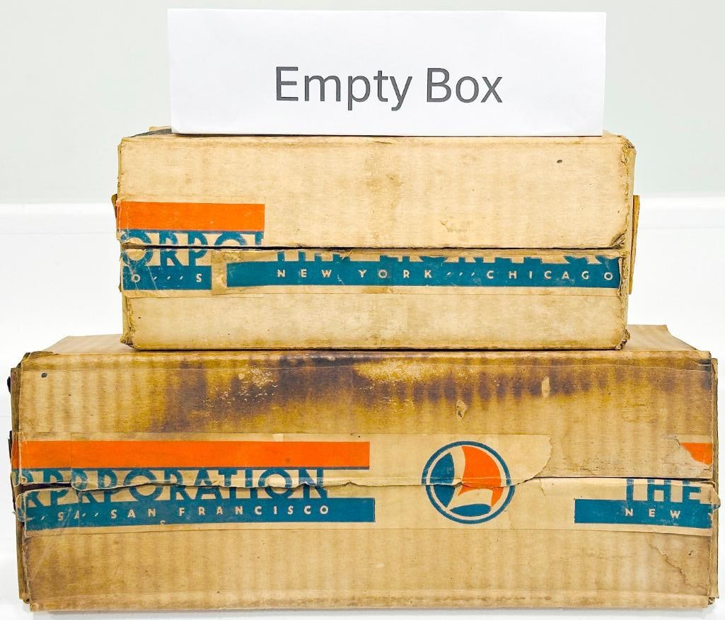 Lionel Prewar O Gauge 263E Blue Locomotive and 263W Blue Tender original boxes only (1 of 6)