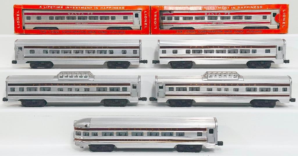 Lionel Postwar O Gauge 2563 & 2561 Santa Fe Red Stripe Passenger Cars 2541?2542?2542?2544?2543 Cars (1 of 9)