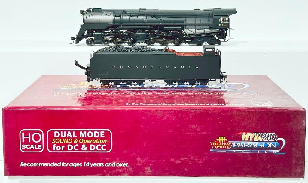 Paragon Modern HO Brass PRR Q2 4 - 4 - 6 - 4 Locomotive and Tender Boxed (1 of 8)