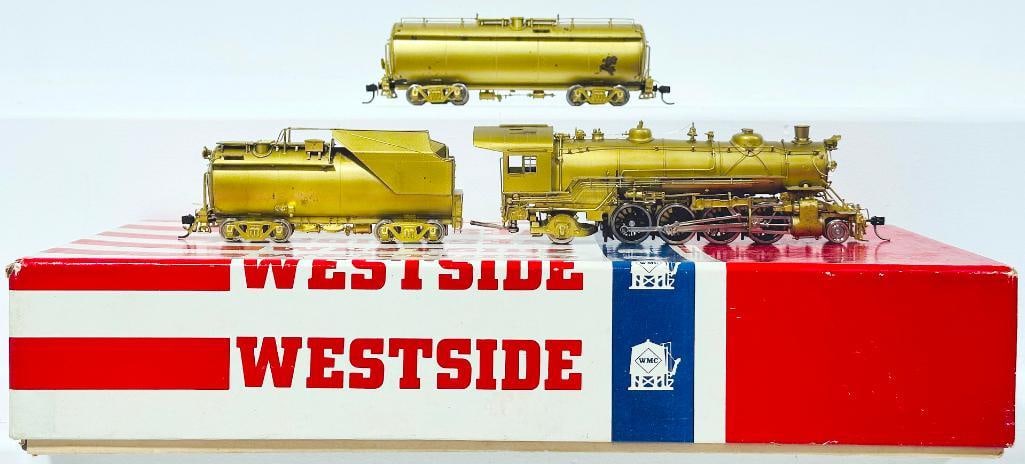 Westside Model Co. Modern HO Brass B&O Q - 4b 2 - 8 - 2 Mikado with Auxiliary Tender Boxed: Westside Model Co. Modern HO Brass B&O Q - 4b 2 - 8 - 2 Mikado with Auxiliary Tender Boxed, in C8 and with its original box, made by Samhongsa. This item has been tested and is not operational.