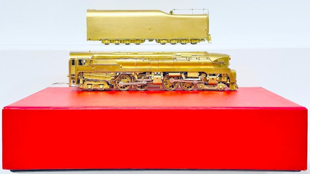 Key Imports Modern HO Brass T?1 Duplex #5500 Modified PRR 4 - 4 - 4 - 4 Locomotive and Tender Boxed (1 of 8)