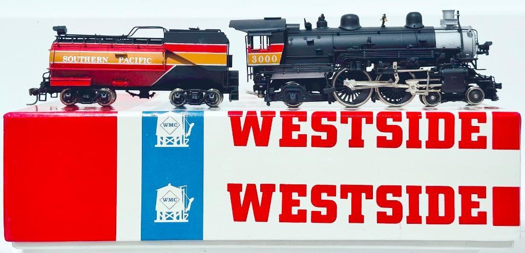 Westside Model Co. Modern HO Brass Southern Pacific Class A – 6 Locomotive and Tender Boxed: Westside Model Co. Modern HO Brass Southern Pacific Class A – 6 Locomotive and Tender Boxed, in C8 and with its original box. This item has been tested and is operational.