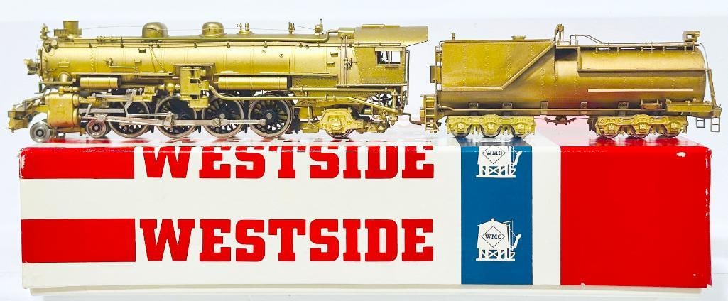Westside Model Co. Modern HO Brass Southern Pacific MT - 5 4 - 8 - 2 Locomotive and Tender Boxed: Westside Model Co. Modern HO Brass Southern Pacific MT - 5 4 - 8 - 2 Locomotive and Tender Boxed, in C8 with its original box. This item has been tested and is operational.