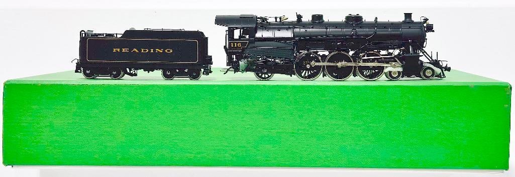 Overland Models Modern HO Brass Reading G1Sa 4 - 6 - 2 Locomotive and Tender Boxed (1 of 8)