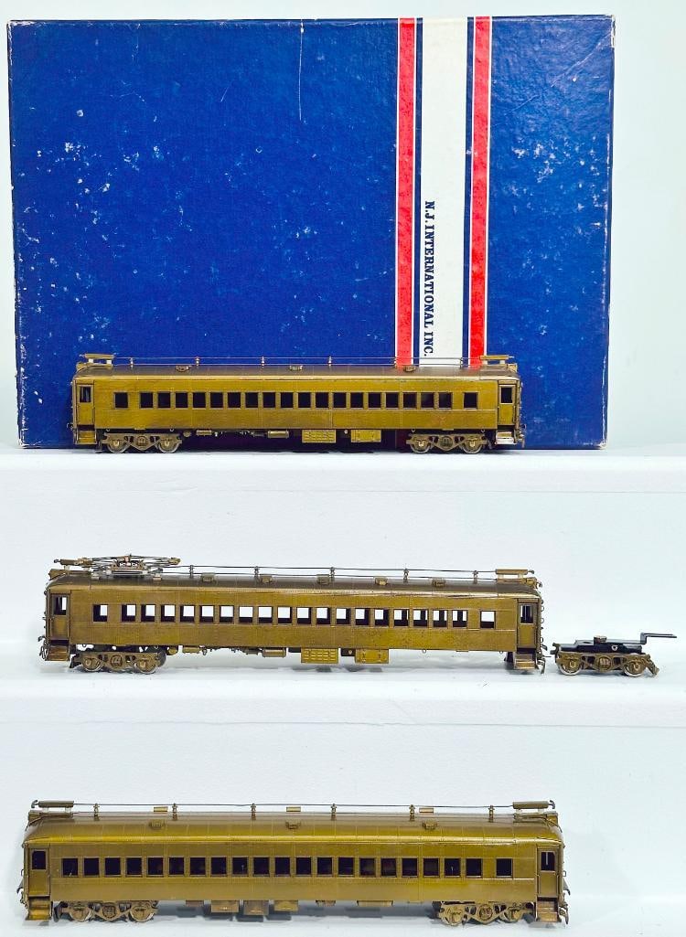 Custom NJ Brass Modern HO Brass Reading Railroad MU 3 - Car Set Boxed (1 of 8)