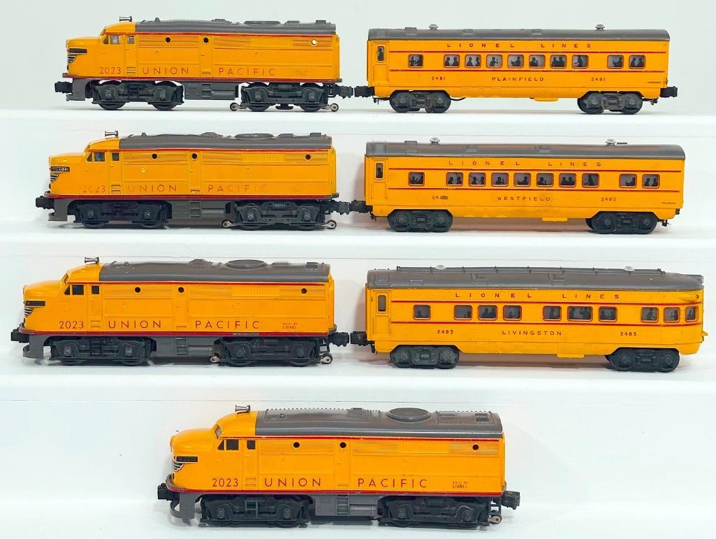 Lionel Postwar O Gauge 2023 Union Pacific A–A Alco Diesel Units/Three Assorted Union Pacific (1 of 6)