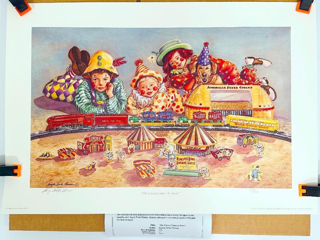 Angela Trotta Thomas Print – “The Circus Comes to Town” (1 of 3)