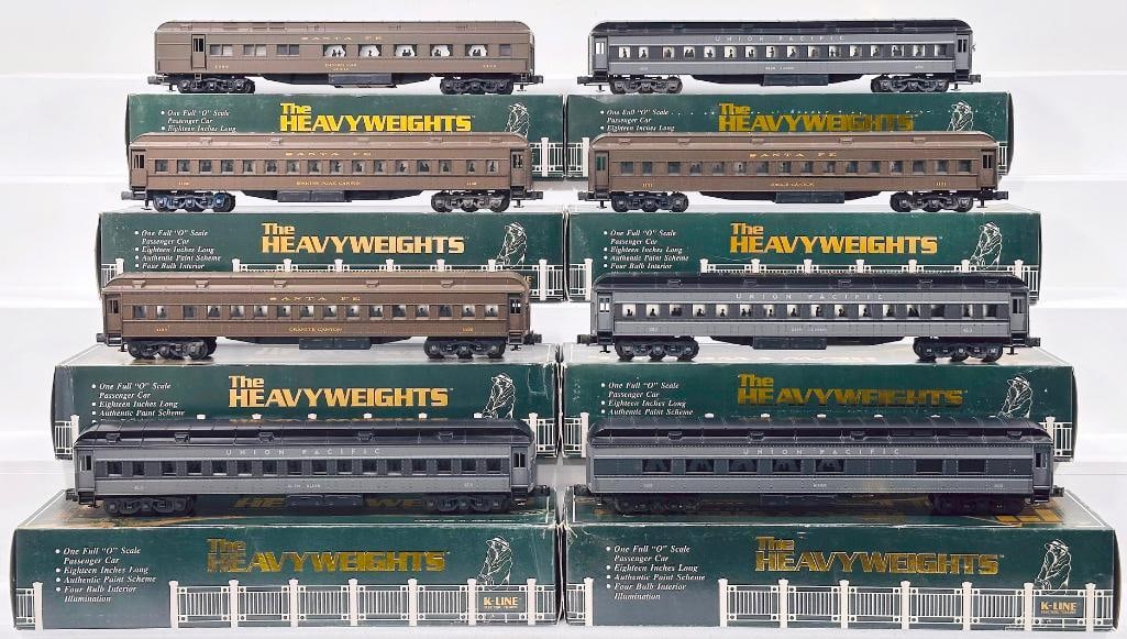 K-Line Modern O Gauge Eight (8) Assorted Passenger Cars Boxed (1 of 10)