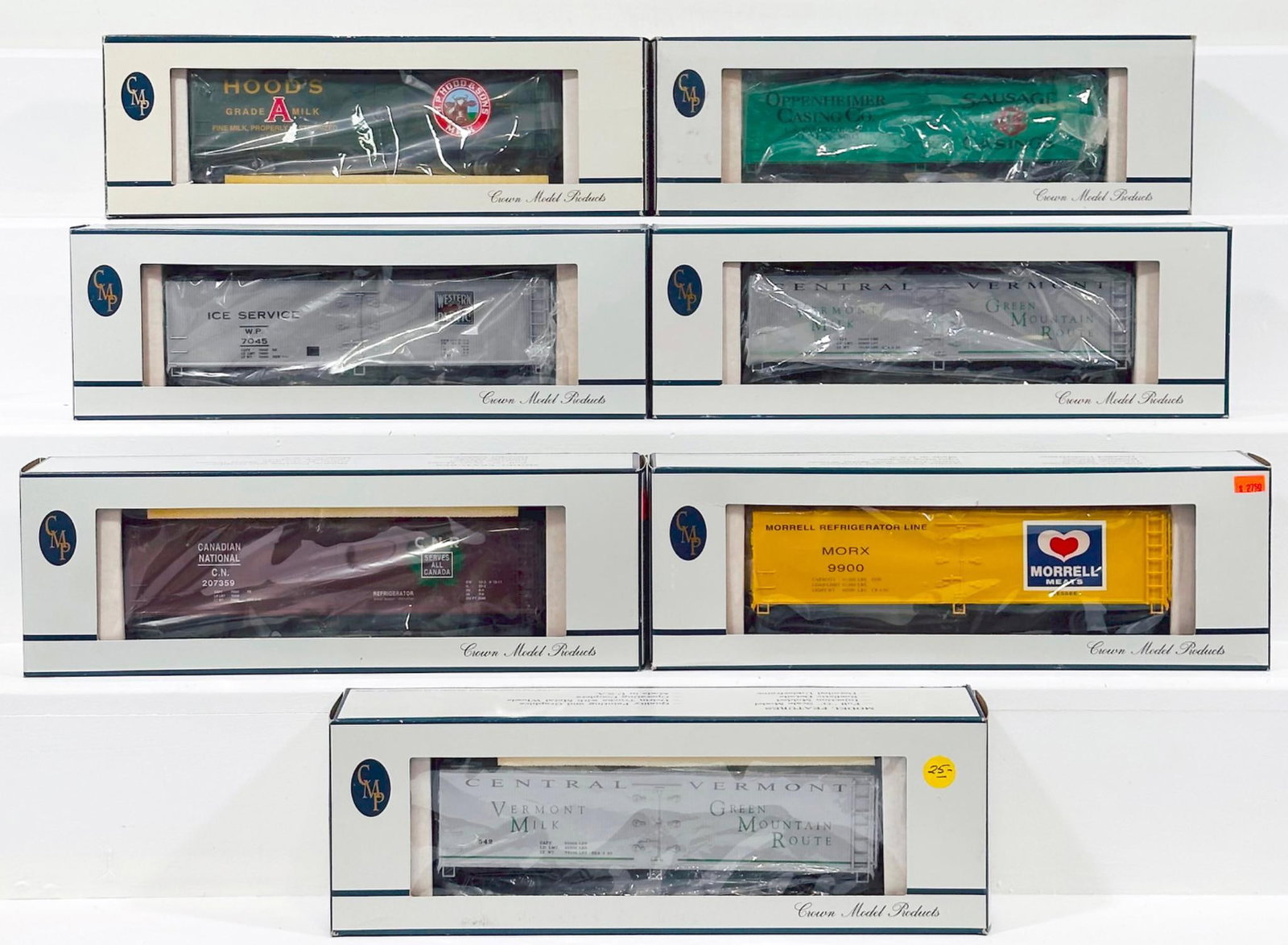 Crown Model Products Modern O Gauge Seven (7) Assorted Freight Cars Boxed (1 of 5)