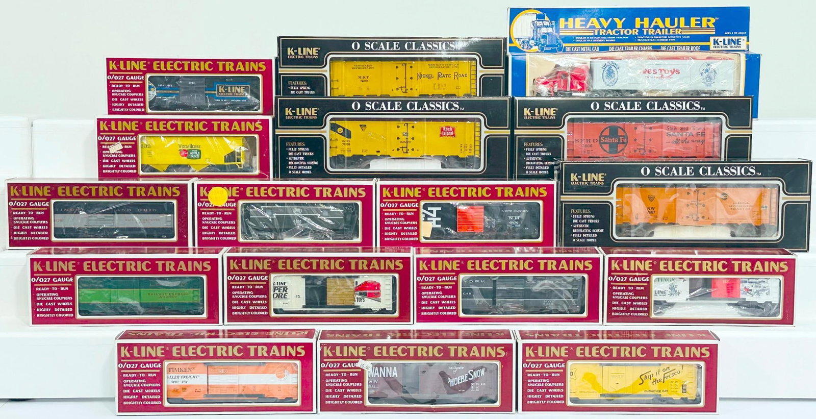 K-Line Modern O Gauge Seventeen (17) Assorted Freight Cars Boxed (1 of 8)