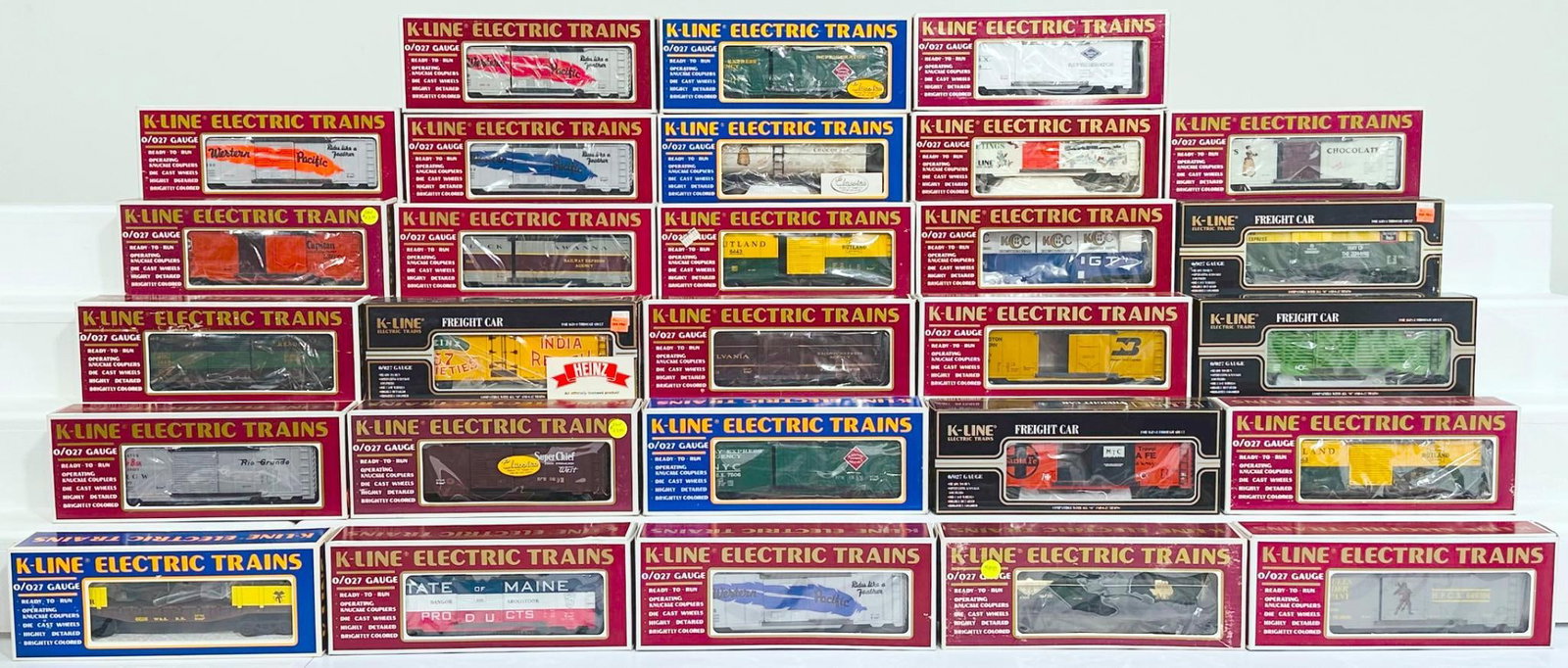 K-Line Modern O Gauge Twenty-eight (28) Assorted Freight Cars Boxed (1 of 10)