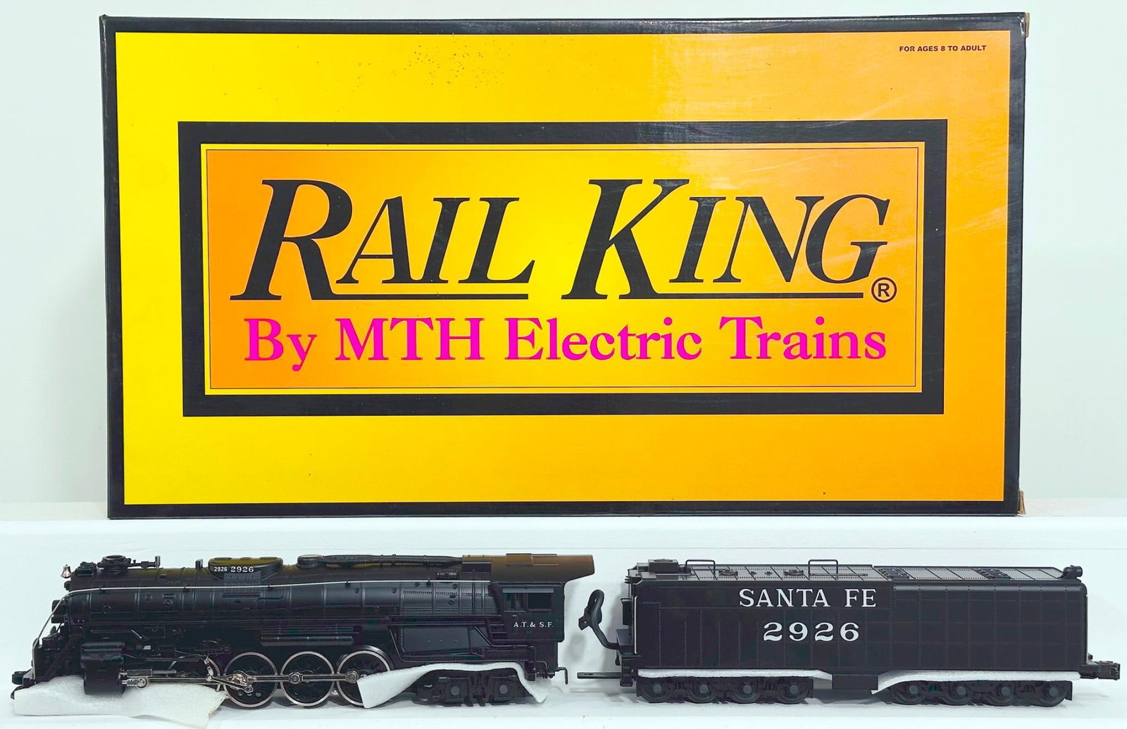 MTH Rail King Modern O Gauge Santa Fe 4–8–4 Northern Steam Locomotive and Tender with PS 1.0 (1 of 8)