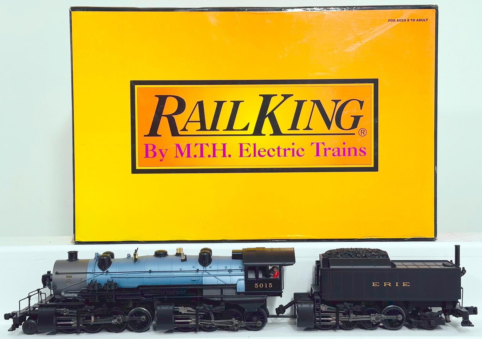 MTH Rail King Modern O Gauge Erie 2 – 8 – 8 – 8 – 2 Triplex Steam Locomotive and Tender with (1 of 8)