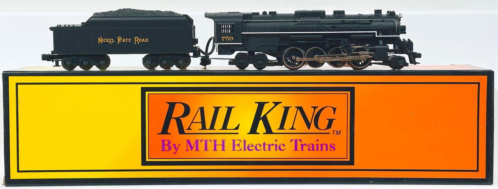 MTH Rail King Modern O Gauge Nickel Plate Road Berkshire 2 – 8 – 4 Locomotive and Tender with PS (1 of 8)