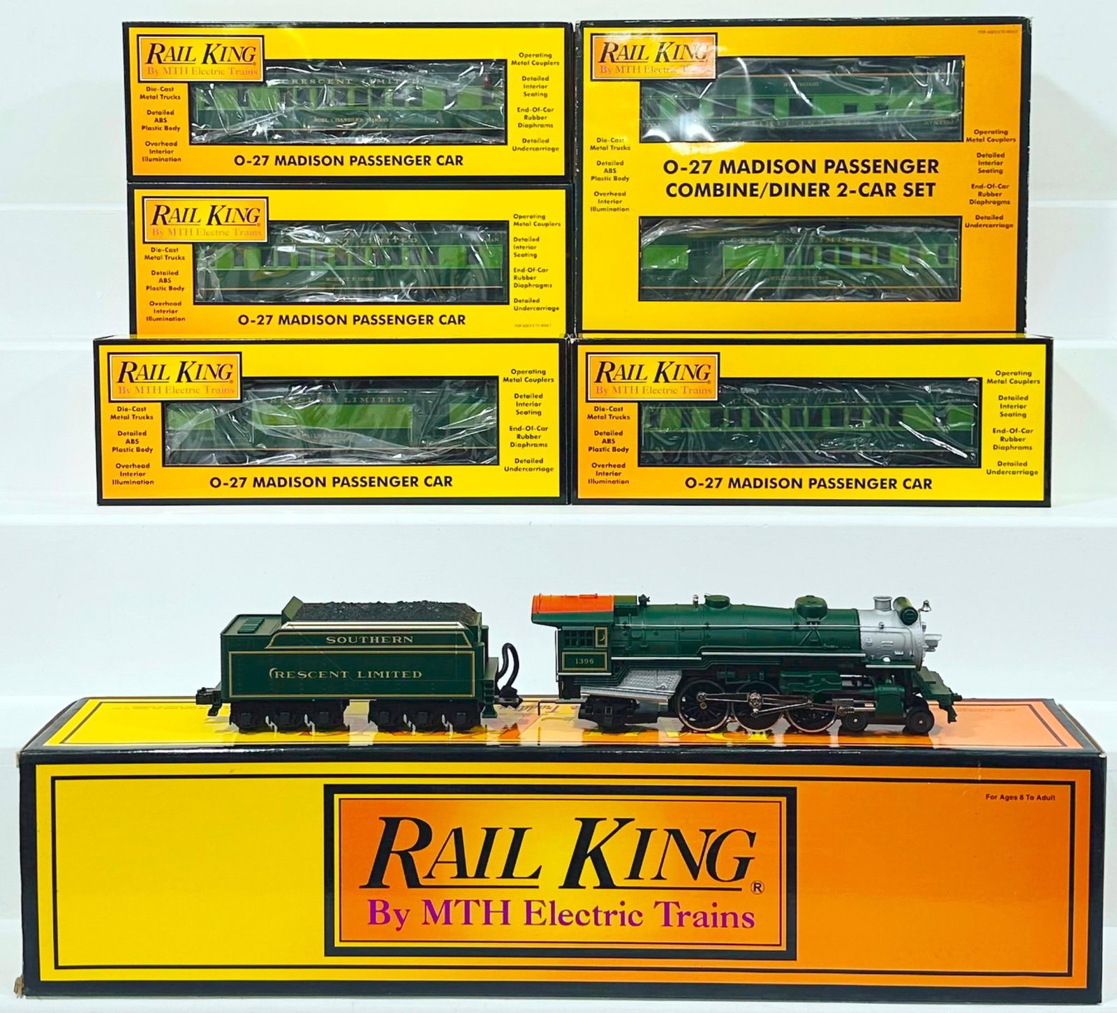 MTH Rail King Modern O Gauge Southern Crescent Pacific Steam Engine and Loco with PS 1.0 Boxed (1 of 10)