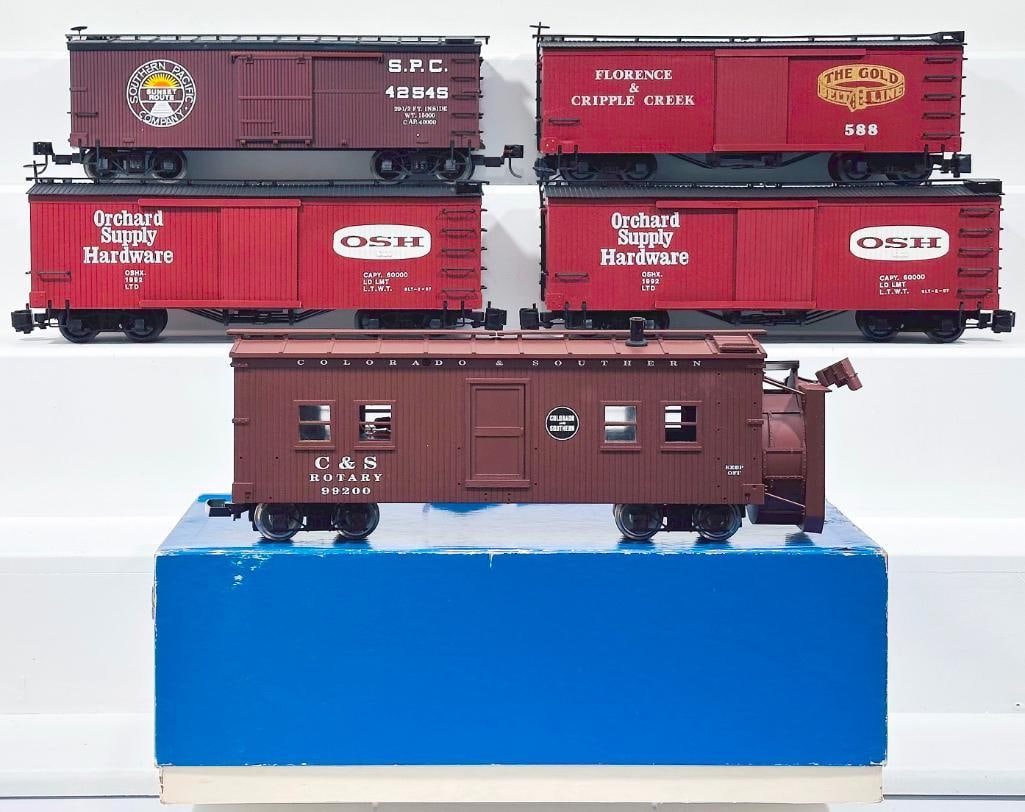 USA Trains Modern G Scale Colorado & Southern Rotary Snowplow with Sound Boxed and Four Cars (1 of 9)
