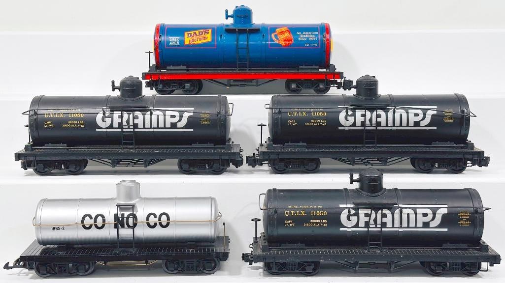 Bachmann Modern G Scale Gramps Tank Car X3 and Dad’s Root Beer Tank Car and Kalamazoo Modern G (1 of 6)