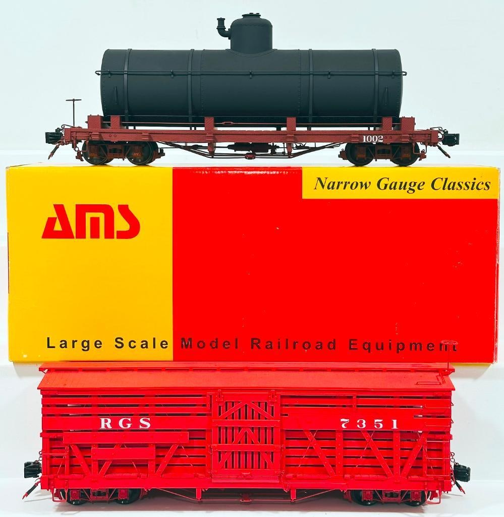 Accucraft Modern G Scale Tank Car NCNG Boxed and RGS Livestock Car (1 of 8)