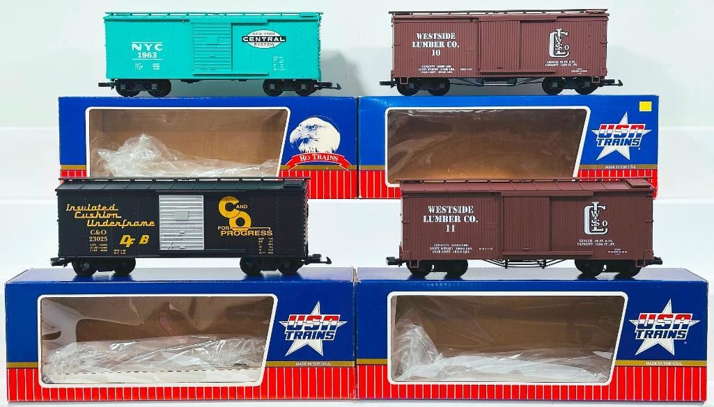 USA Trains Modern G Scale Four (4) Assorted Freight Cars Boxed (1 of 8)
