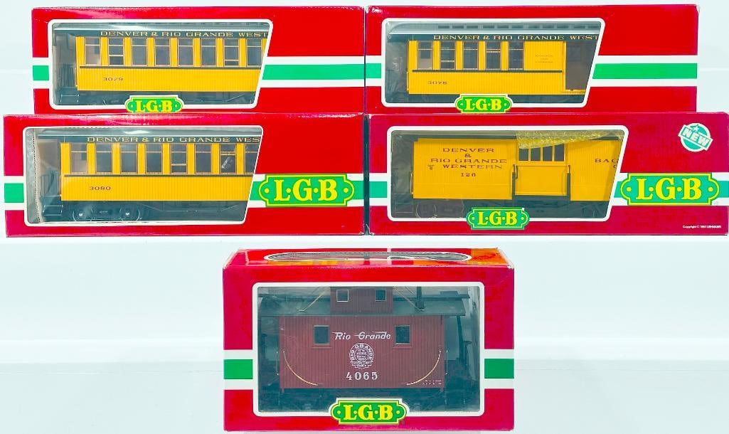 LGB Modern G Scale 3080/30800/40650/30810/3084 Old Time Denver and Rio Grande Passenger Cars (1 of 6)