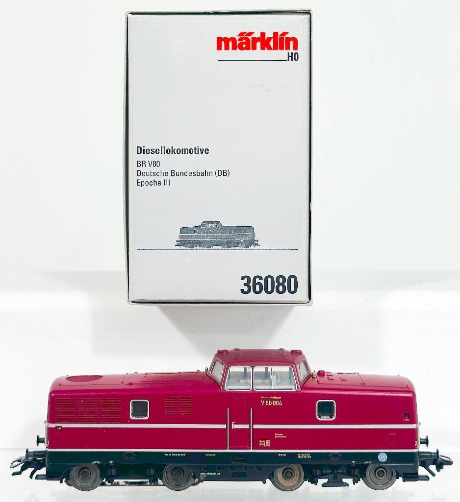 Marklin Modern HO Scale #36080 BR V80 Diesel Locomotive Epoche III Boxed (1 of 8)