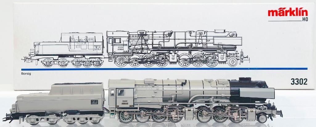 Marklin Modern HO Scale #3302 2 - 6 - 8 - 0 Mallet Type Borsig Locomotive and Tender Boxed (1 of 8)